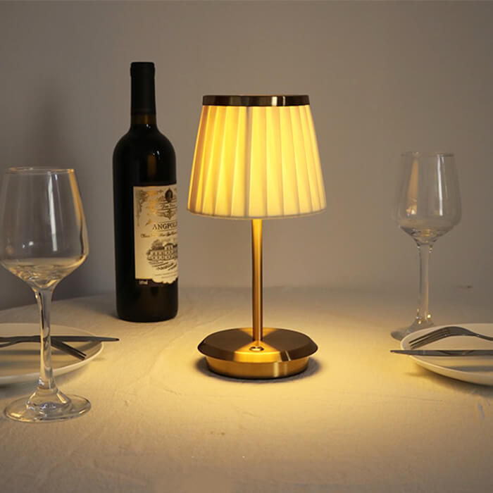 Maliben | Golden Dreamdrape Table Lamp – Elegance And Flexibility