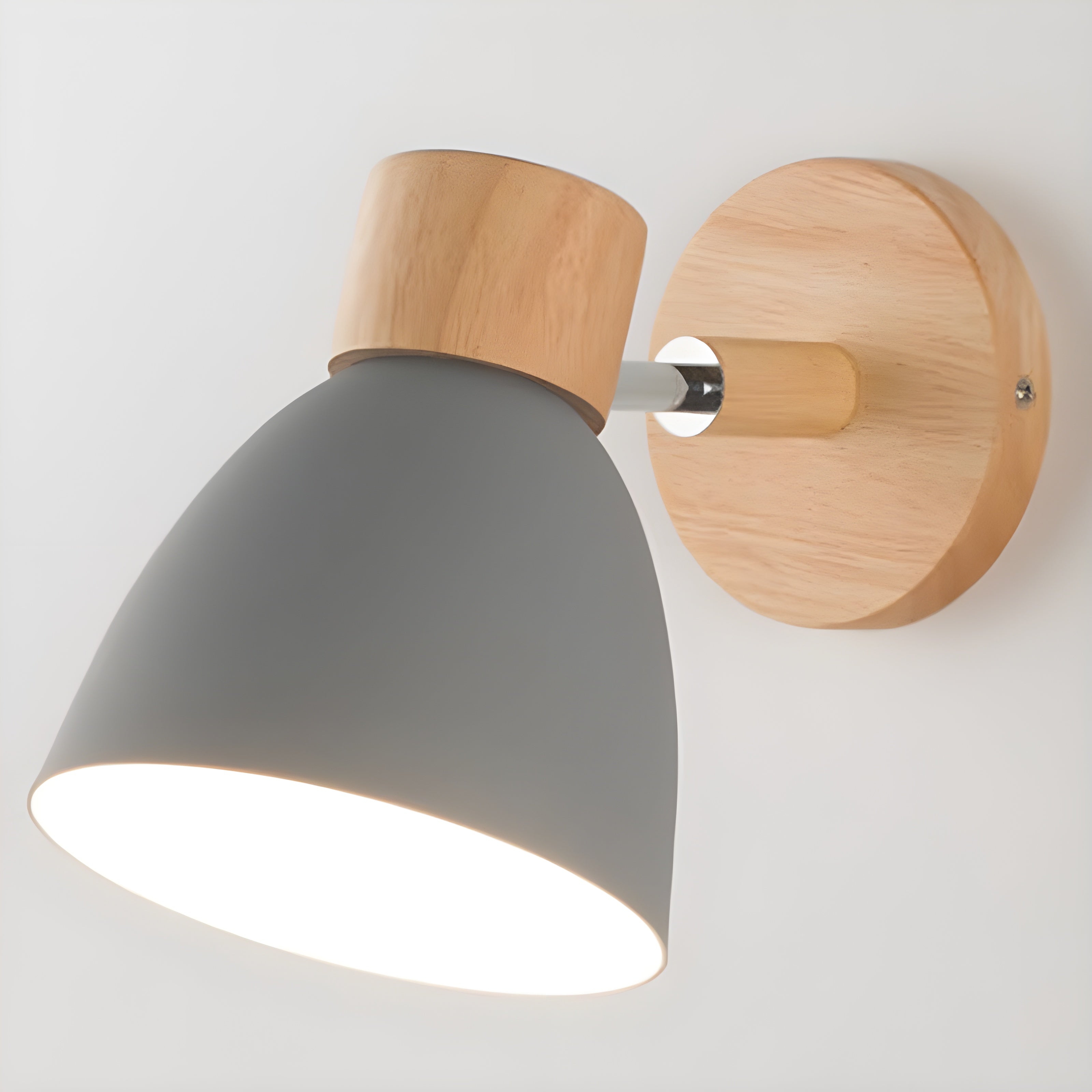 Maliben | Wooden Norwegian Wall Lamp With Switch For The Bedroom
