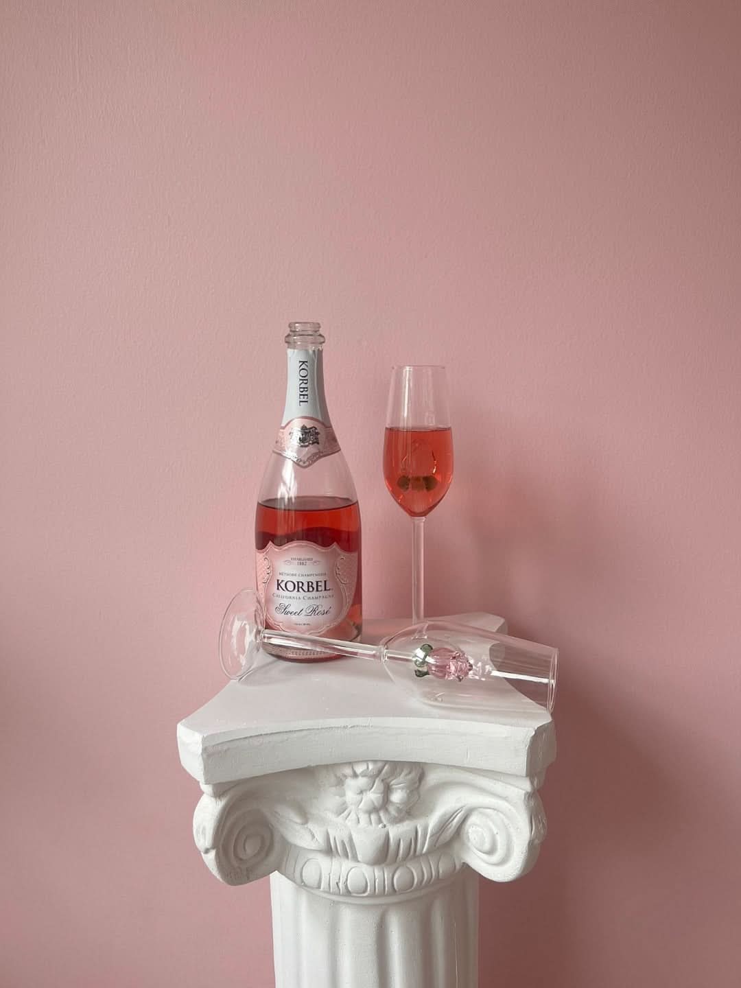 Maliben | La Vie En Rose | Champagne Glass - Handmade