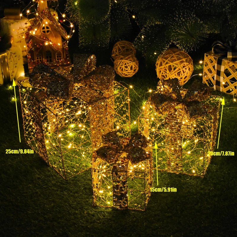 Maliben | Led Christmas Christmas Tree, Snowman Or Gift Box Decoration – Snowman & Fawn Tree Decorations, Perfect Holiday Ornaments & New Year Gifts