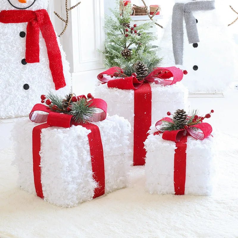 Maliben | Led Christmas Christmas Tree, Snowman Or Gift Box Decoration – Snowman & Fawn Tree Decorations, Perfect Holiday Ornaments & New Year Gifts