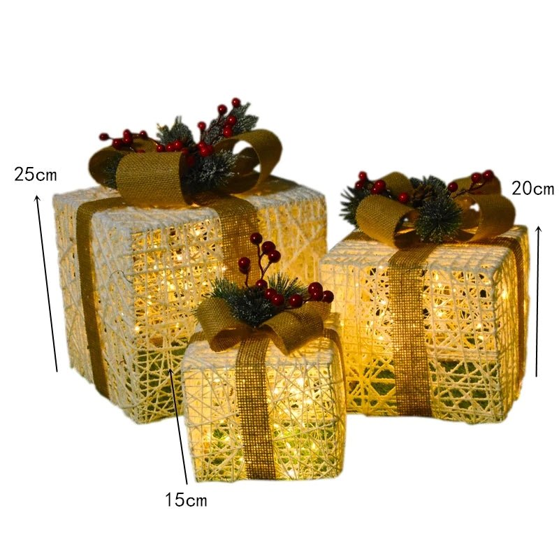Maliben | Led Christmas Christmas Tree, Snowman Or Gift Box Decoration – Snowman & Fawn Tree Decorations, Perfect Holiday Ornaments & New Year Gifts