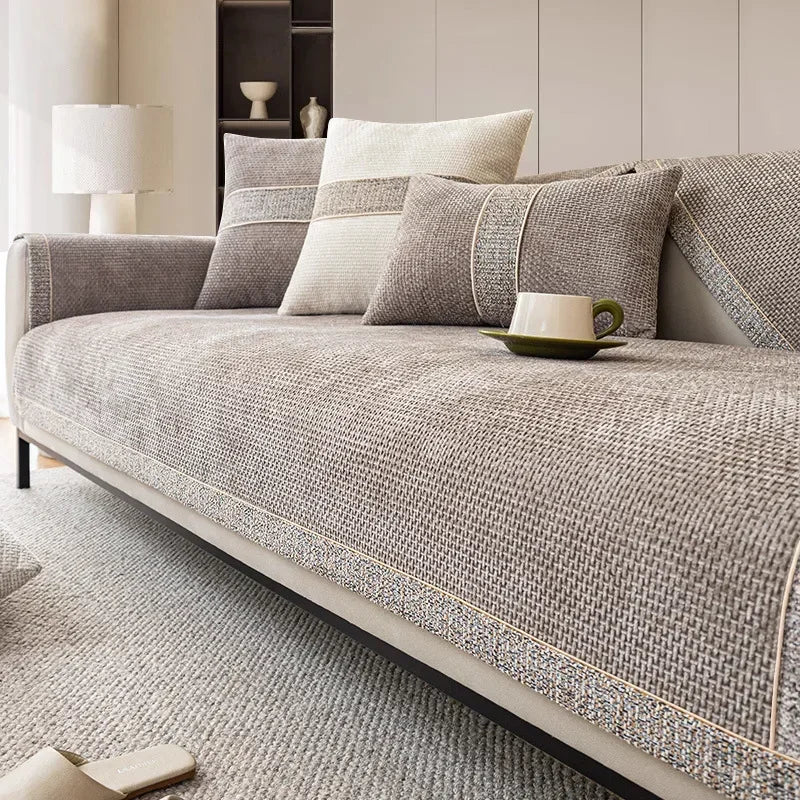 Maliben | LinenLux Sofa Cover – Elegant Linen Look Protection for Clean and Stylish Living Rooms