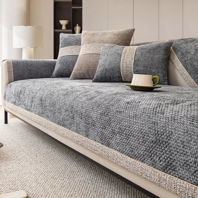 Maliben | LinenLux Sofa Cover – Elegant Linen Look Protection for Clean and Stylish Living Rooms