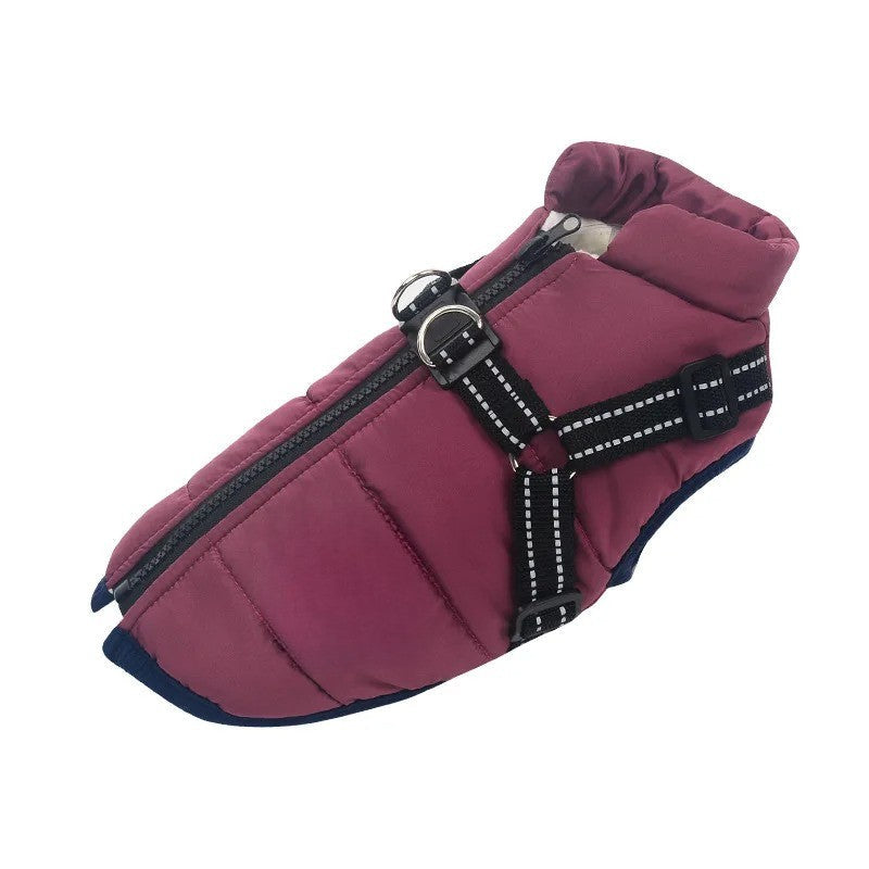 Maliben | All-Weather Insulated Dog Jacket with Built-in Harness