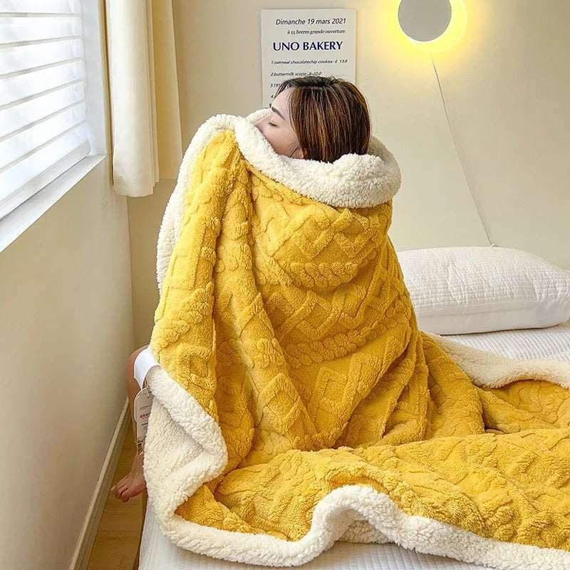 Maliben | Thick Winter Lambswool Blanket - Warmwool
