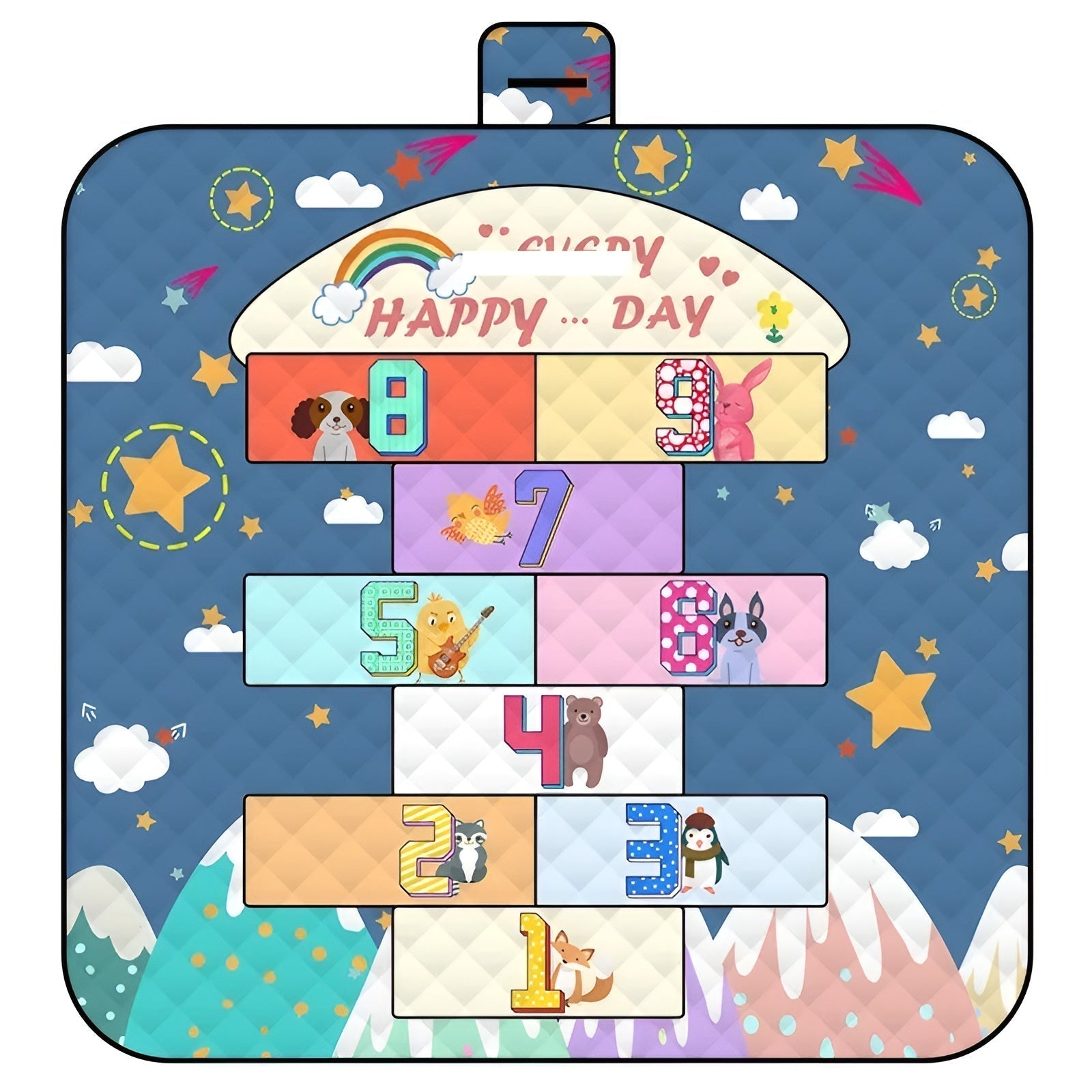 Maliben | Foldable Baby Playmat Wanderlino | Padded & Water-Resistant | For Outdoor & Home | Incl. Carry Bag