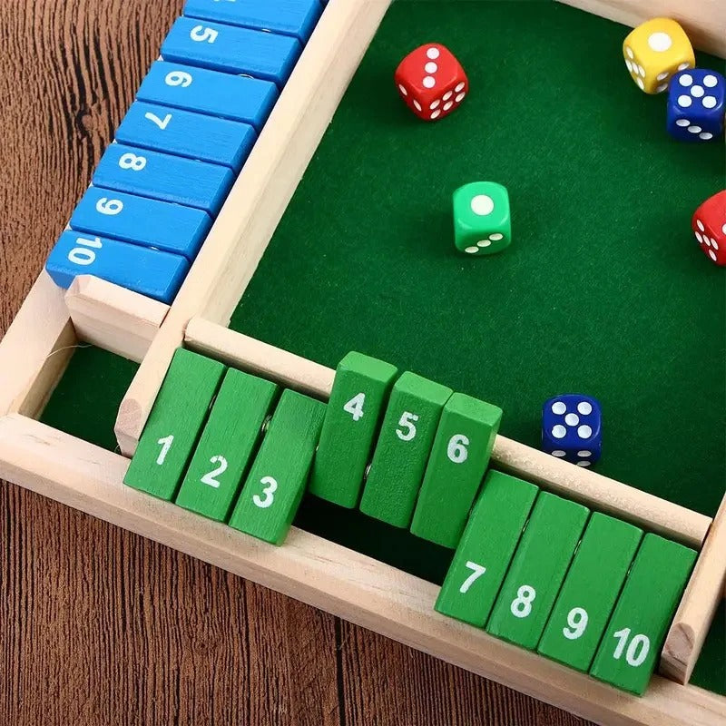 Maliben | Shutthebox Family Game 4 Player Set