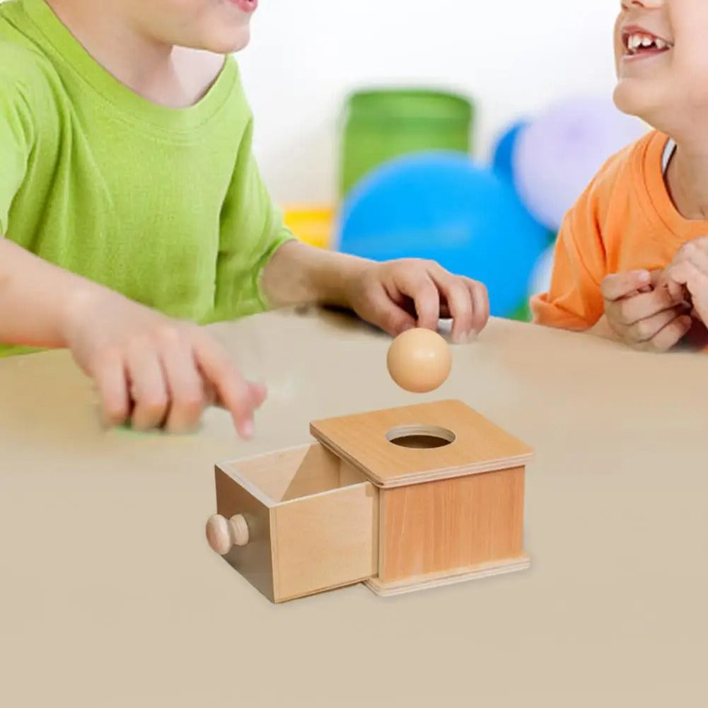 Maliben | Montessori Wooden Box With Ball For Toddlers