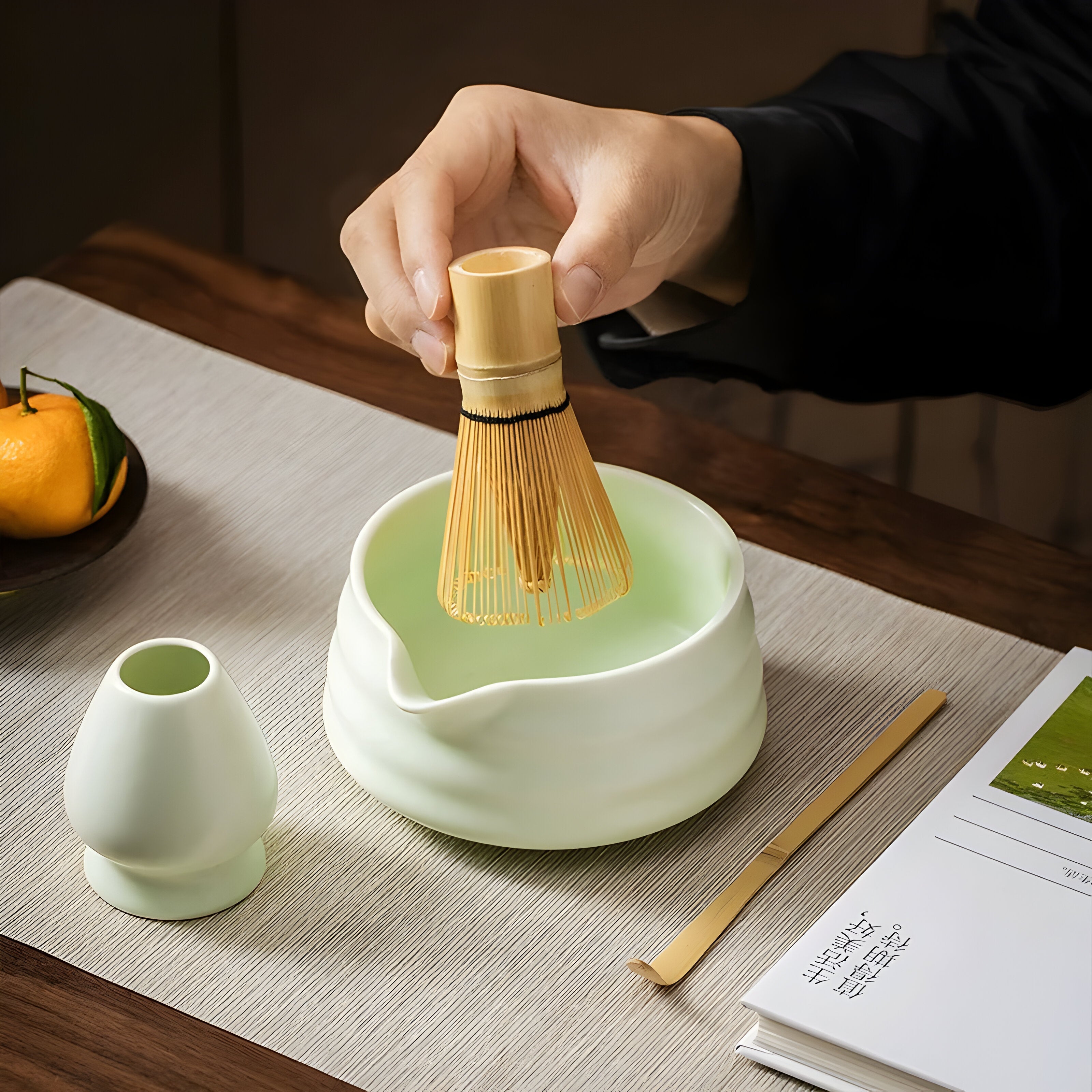 Maliben | Matcha Ceramic Set – Traditional Japanese Tea Set For Relaxing & Mindful Moments