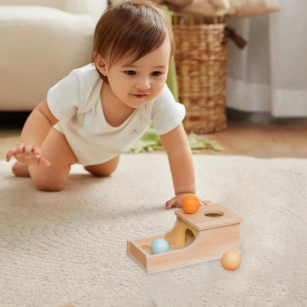 Maliben | Montessori Wooden Box With Ball For Toddlers