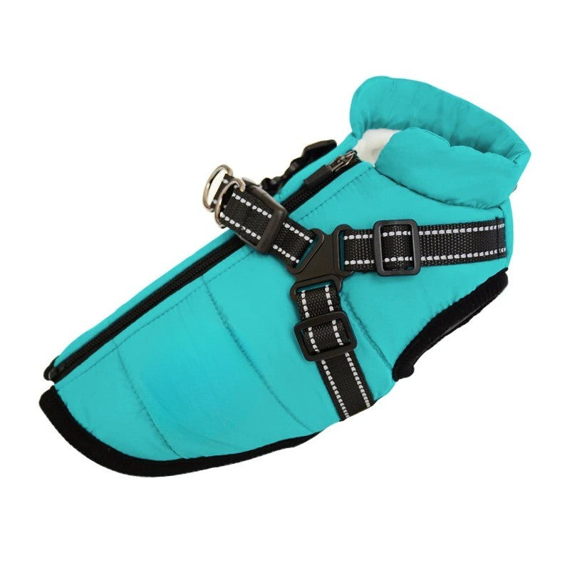Maliben | All-Weather Insulated Dog Jacket with Built-in Harness