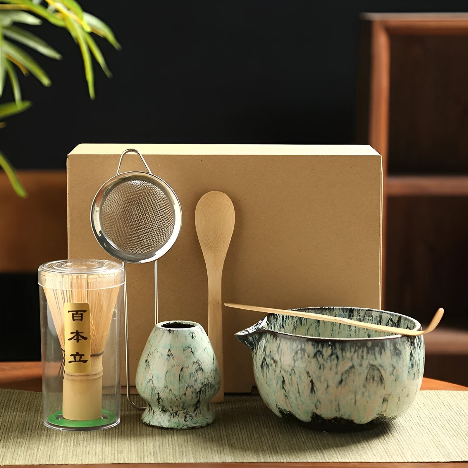 Maliben | Traditional Matcha Tea Set – 6-Piece Authentic Japanese Matcha Kit – Premium Bamboo & Ceramic