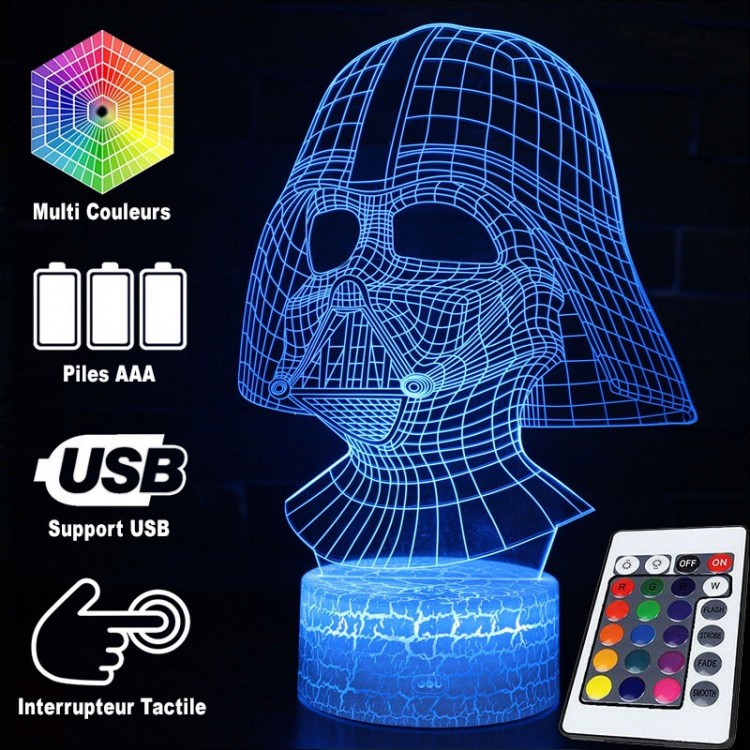 Maliben | 3d Lamp Star Wars Helmet Darth Vader
