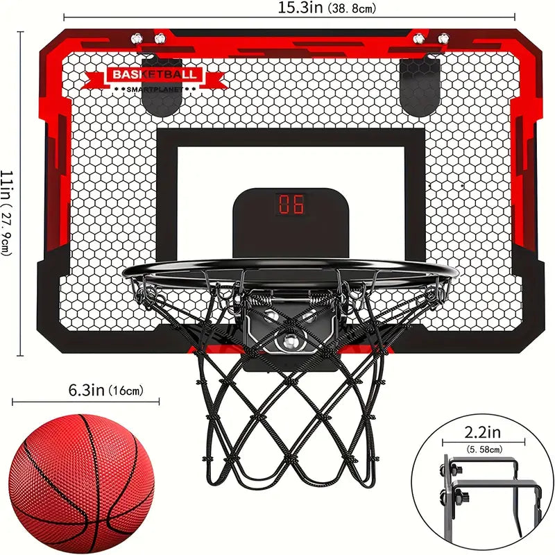 Maliben | Mini Basketball Frame With Electronic Scoreboard - Bouncepro