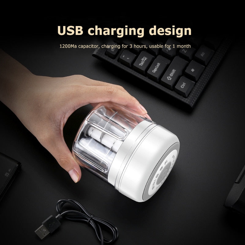Maliben | Zerklix Electric Mini Chopper | Compact & Rechargeable | Bpa-Free & Stainless Steel Blades | 150 Ml