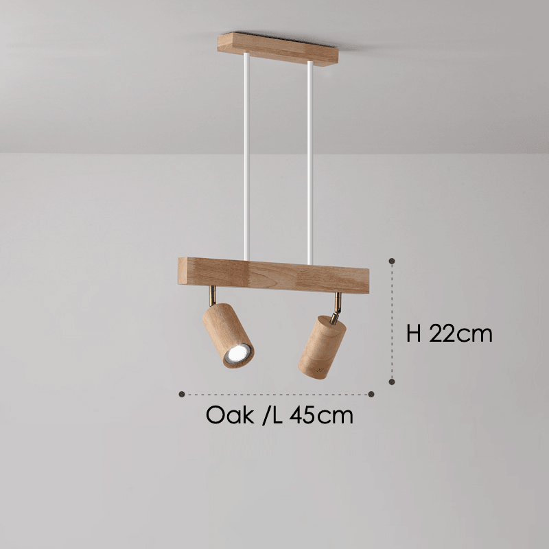 Maliben | Adjustable Wooden Ceiling Lamp Minimalist Solid Wood