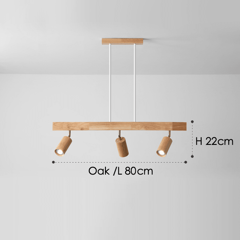 Maliben | Adjustable Wooden Ceiling Lamp Minimalist Solid Wood
