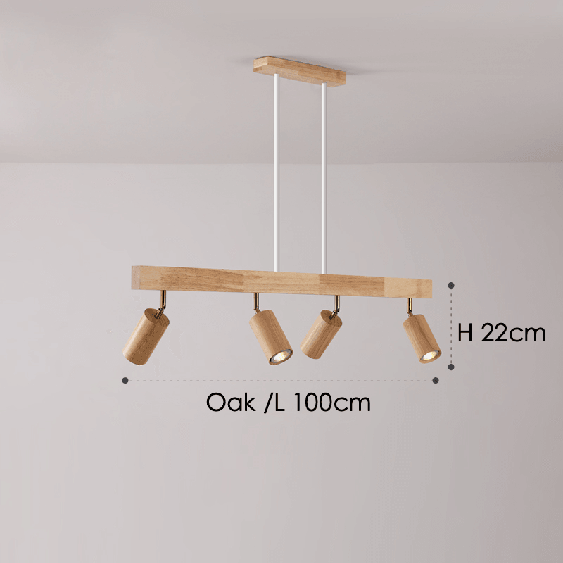 Maliben | Adjustable Wooden Ceiling Lamp Minimalist Solid Wood
