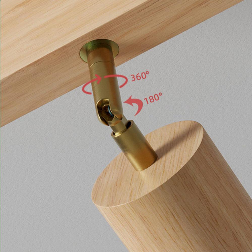 Maliben | Adjustable Wooden Ceiling Lamp Minimalist Solid Wood