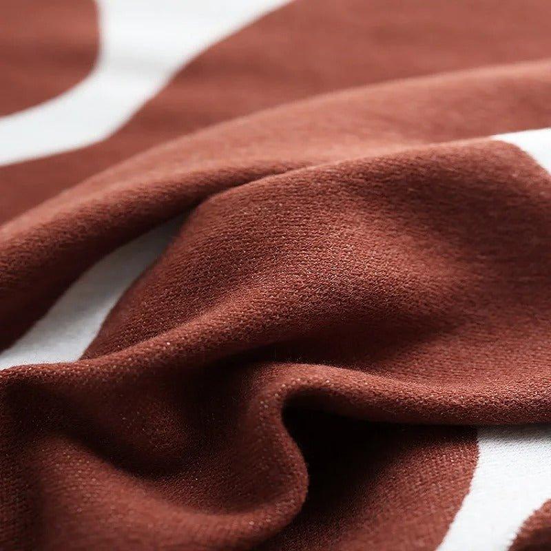 Maliben Modern, Abstract Throw Blanket in Bohemian Style – Nordic Style Blanket,...