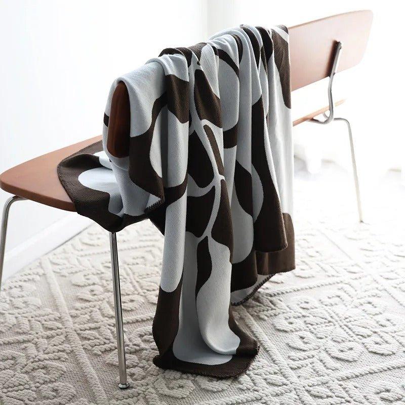 Maliben Modern, Abstract Throw Blanket in Bohemian Style – Nordic Style Blanket,...
