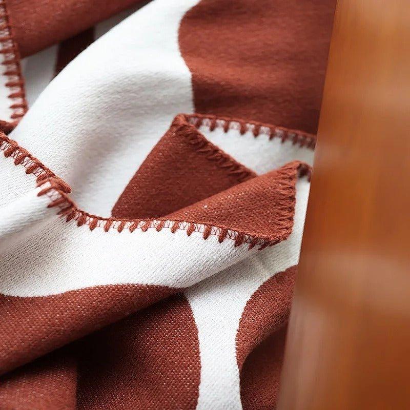 Maliben Modern, Abstract Throw Blanket in Bohemian Style – Nordic Style Blanket,...