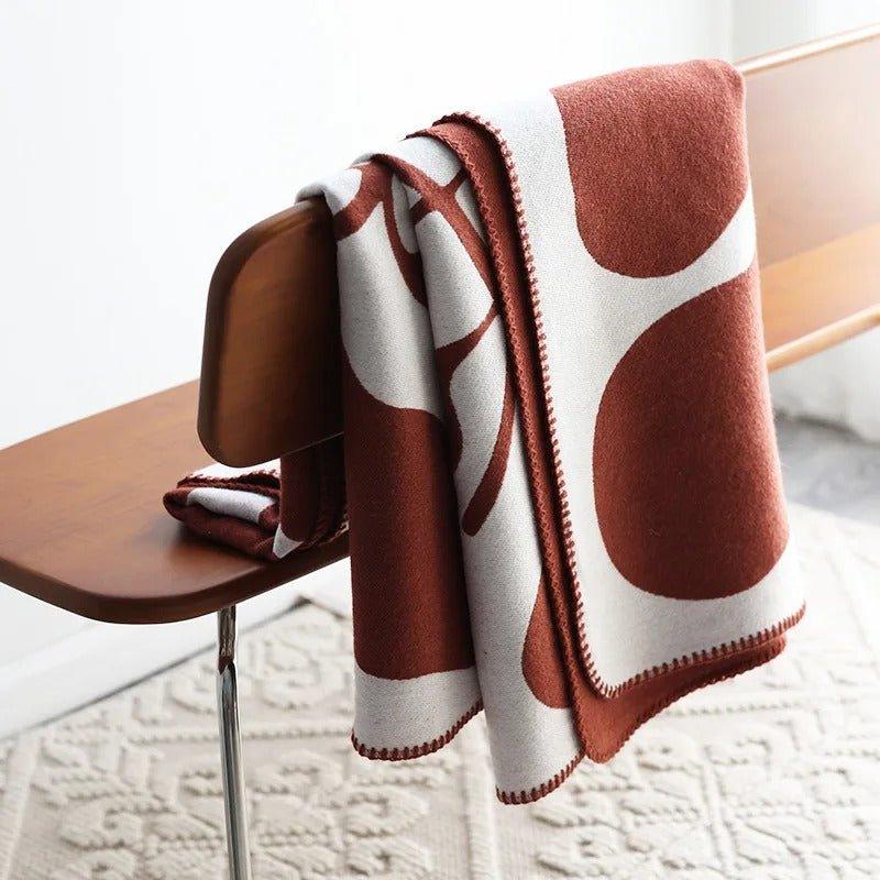Maliben Modern, Abstract Throw Blanket in Bohemian Style – Nordic Style Blanket,...