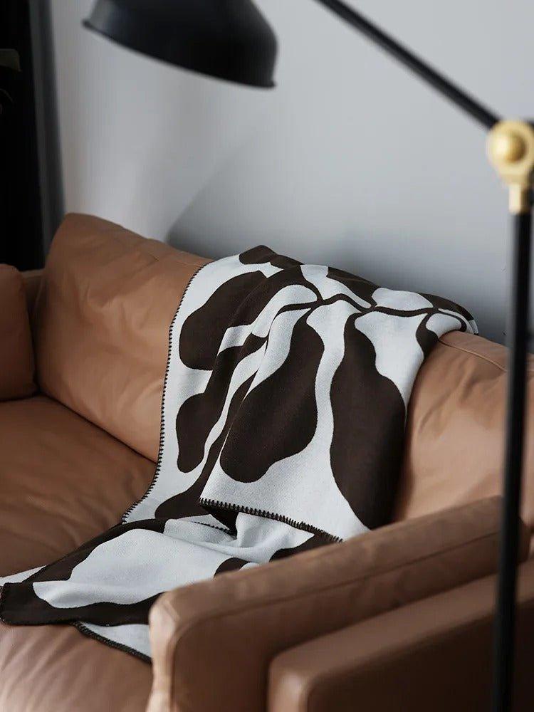 Maliben Modern, Abstract Throw Blanket in Bohemian Style – Nordic Style Blanket,...
