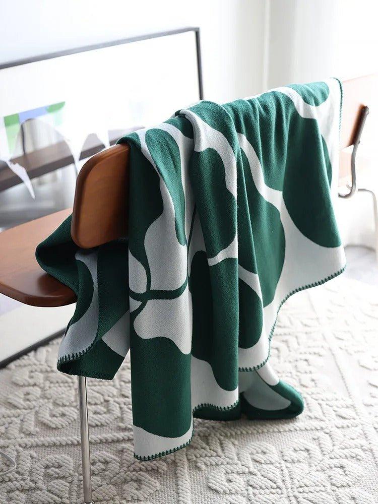 Maliben Modern, Abstract Throw Blanket in Bohemian Style – Nordic Style Blanket,...