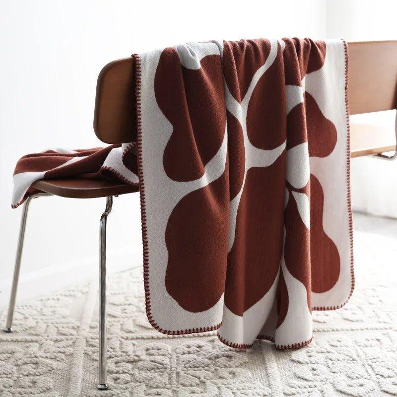 Modern, Abstract Throw Blanket in Bohemian Style – Nordic Style Blanket, Bedspread, Coverl — Maliben home decor
