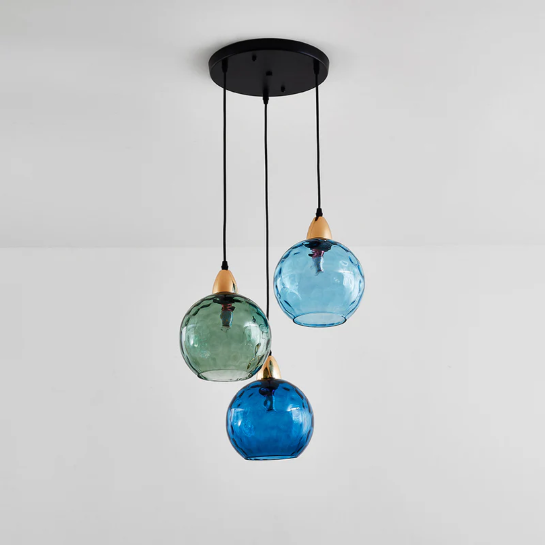 Maliben | Modern Cluster Pendant Light With 3 Lamps - Cascade