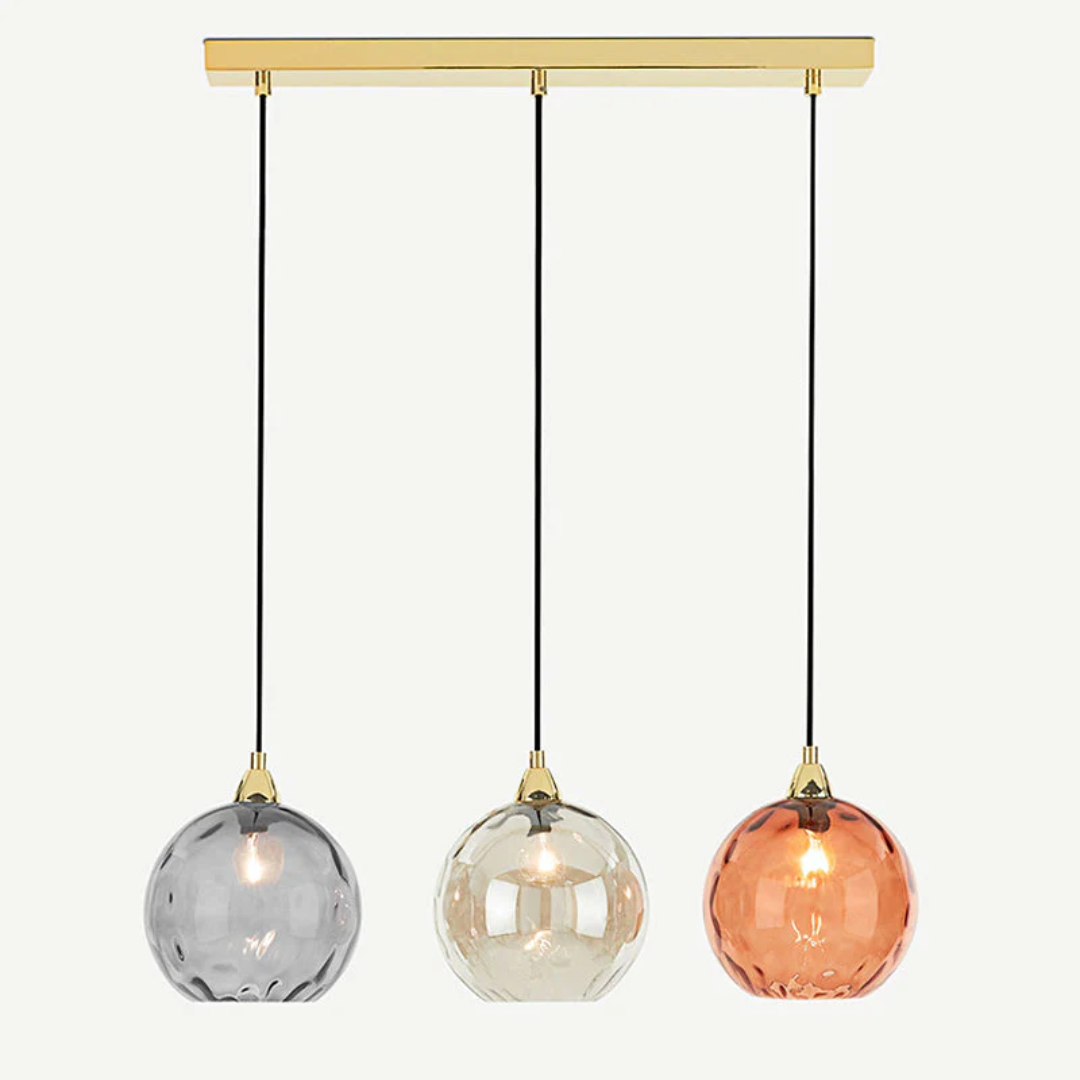 Maliben | Modern Cluster Pendant Light With 3 Lamps - Cascade
