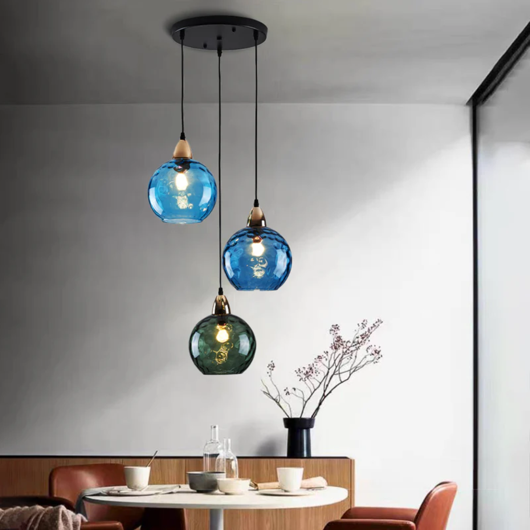Maliben | Modern Cluster Pendant Light With 3 Lamps - Cascade