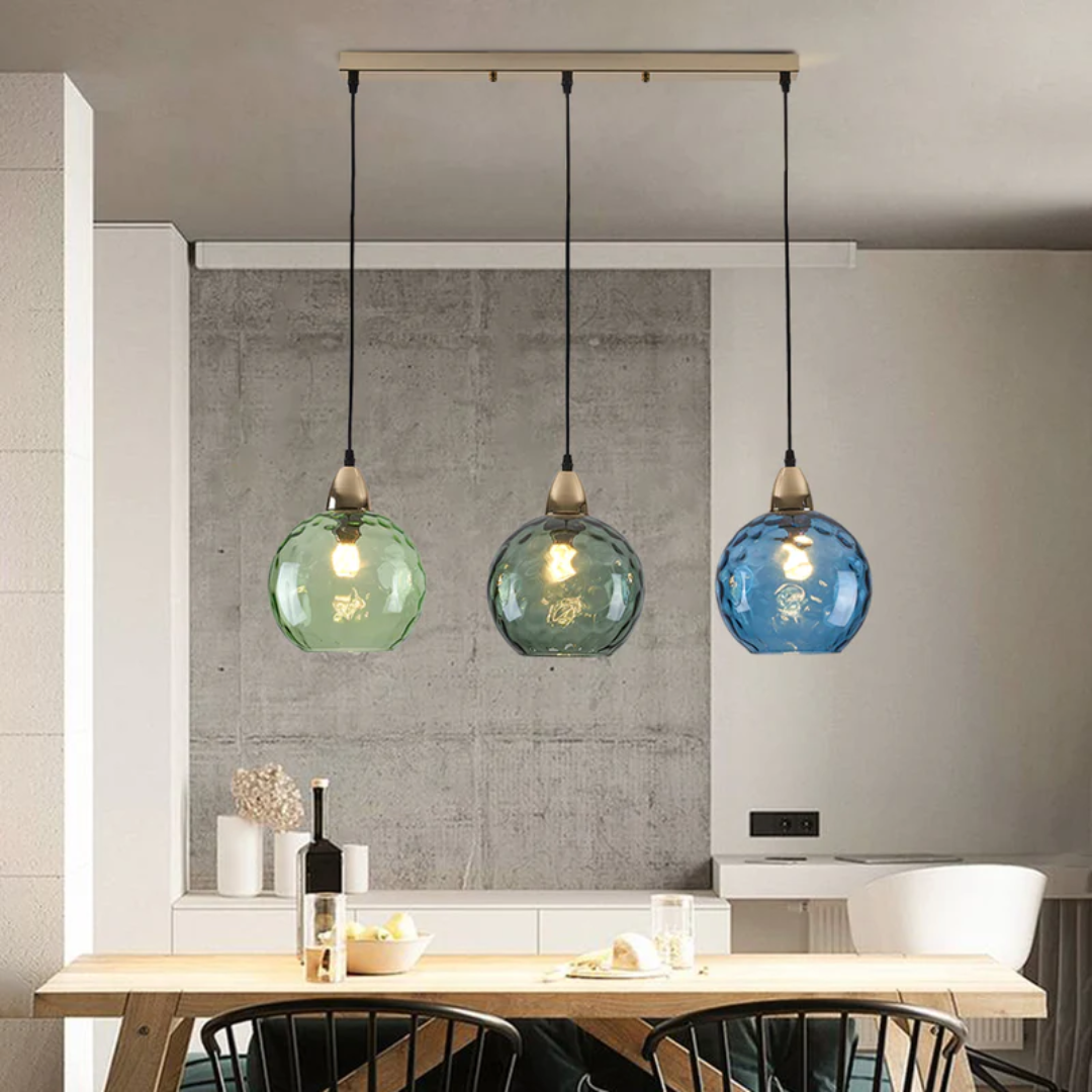Maliben | Modern Cluster Pendant Light With 3 Lamps - Cascade