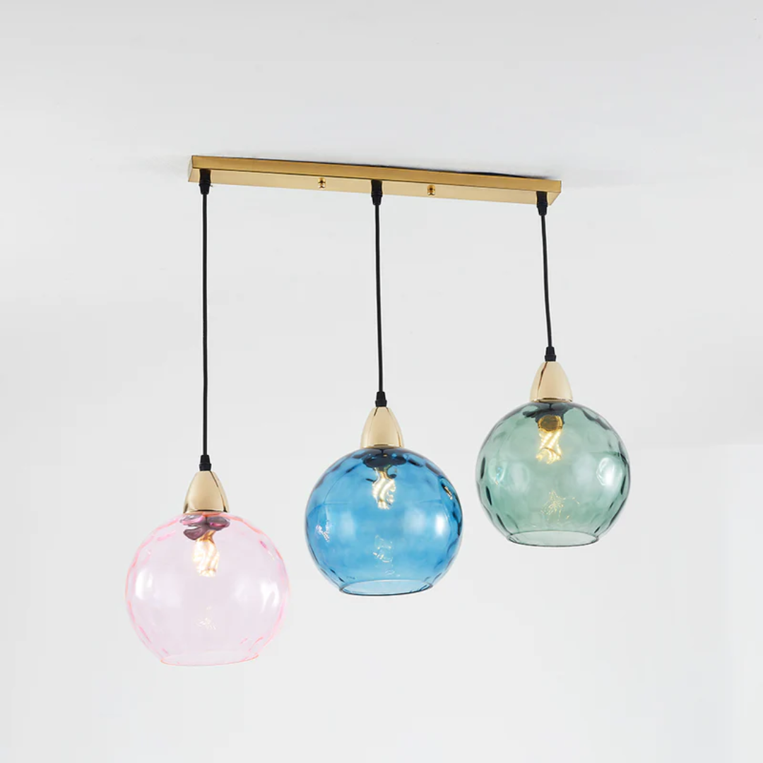 Maliben | Modern Cluster Pendant Light With 3 Lamps - Cascade