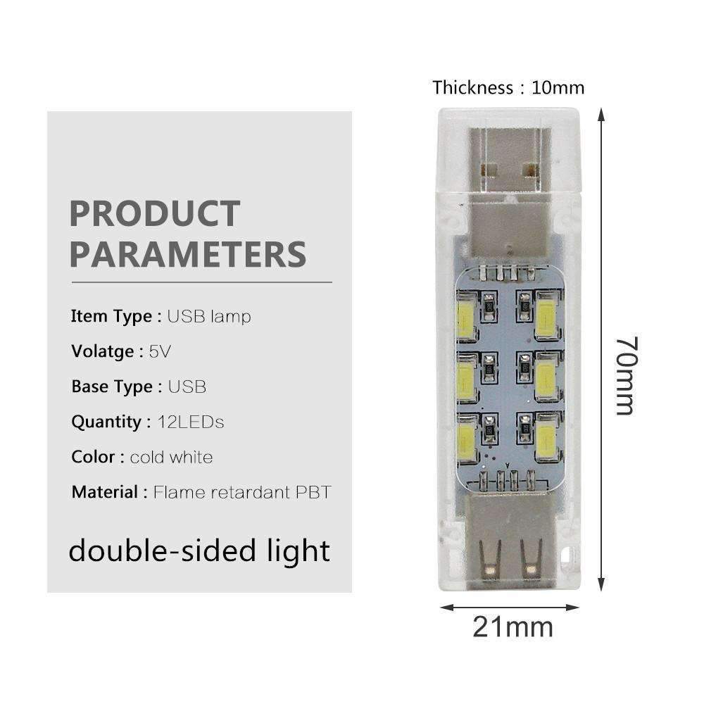 Maliben | Mini Usb Led Night Light - Cold White Lamp