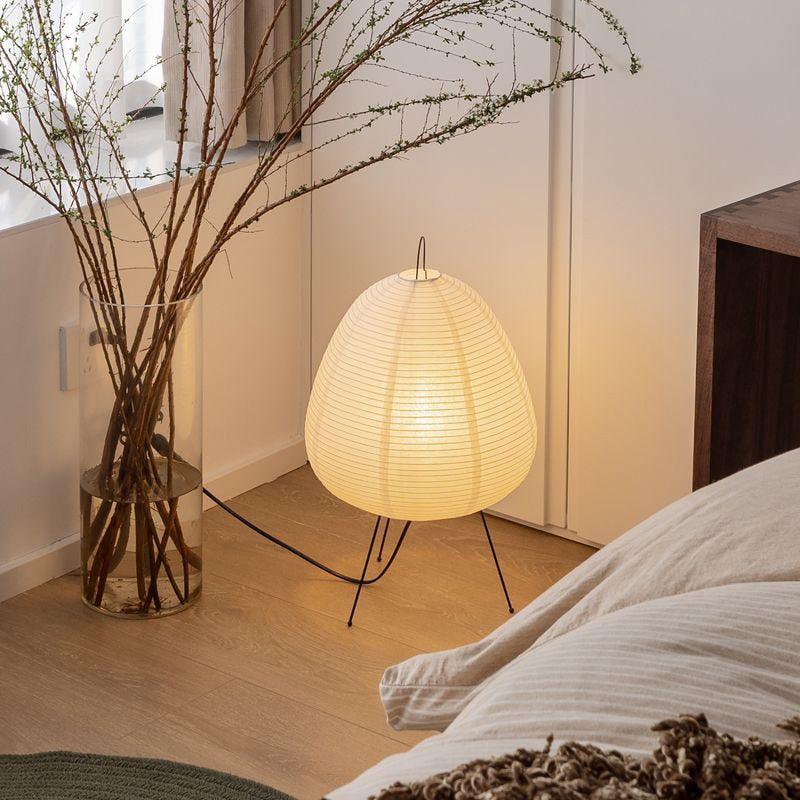 Maliben Japanese floor lamp made of rice paper for a cozy atmosphere