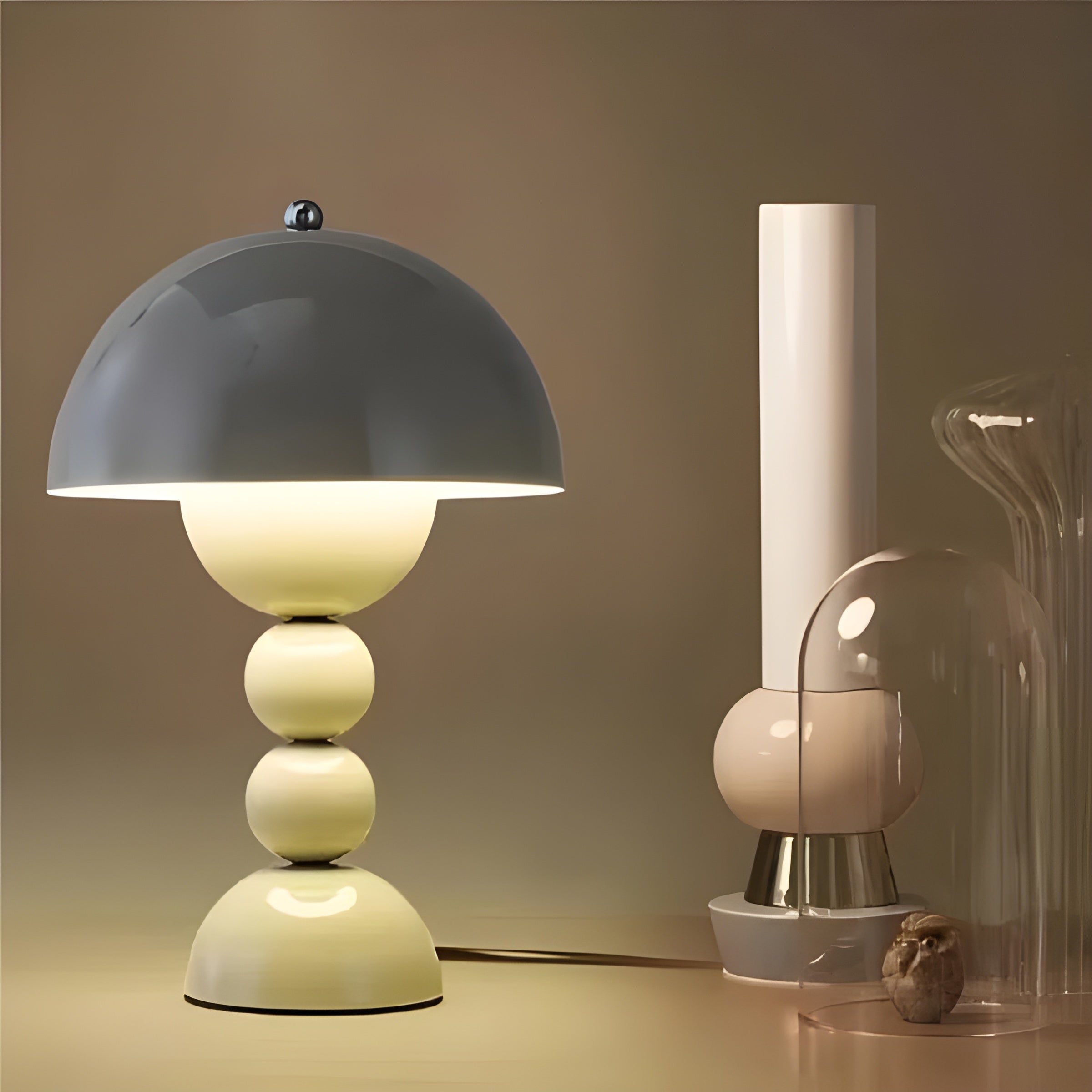 Maliben | Norlumi Scandinavian Led Table Lamp | Dimmable | White Abs Housing | 0–5w | 36v Dc | Flower-Inspired Design