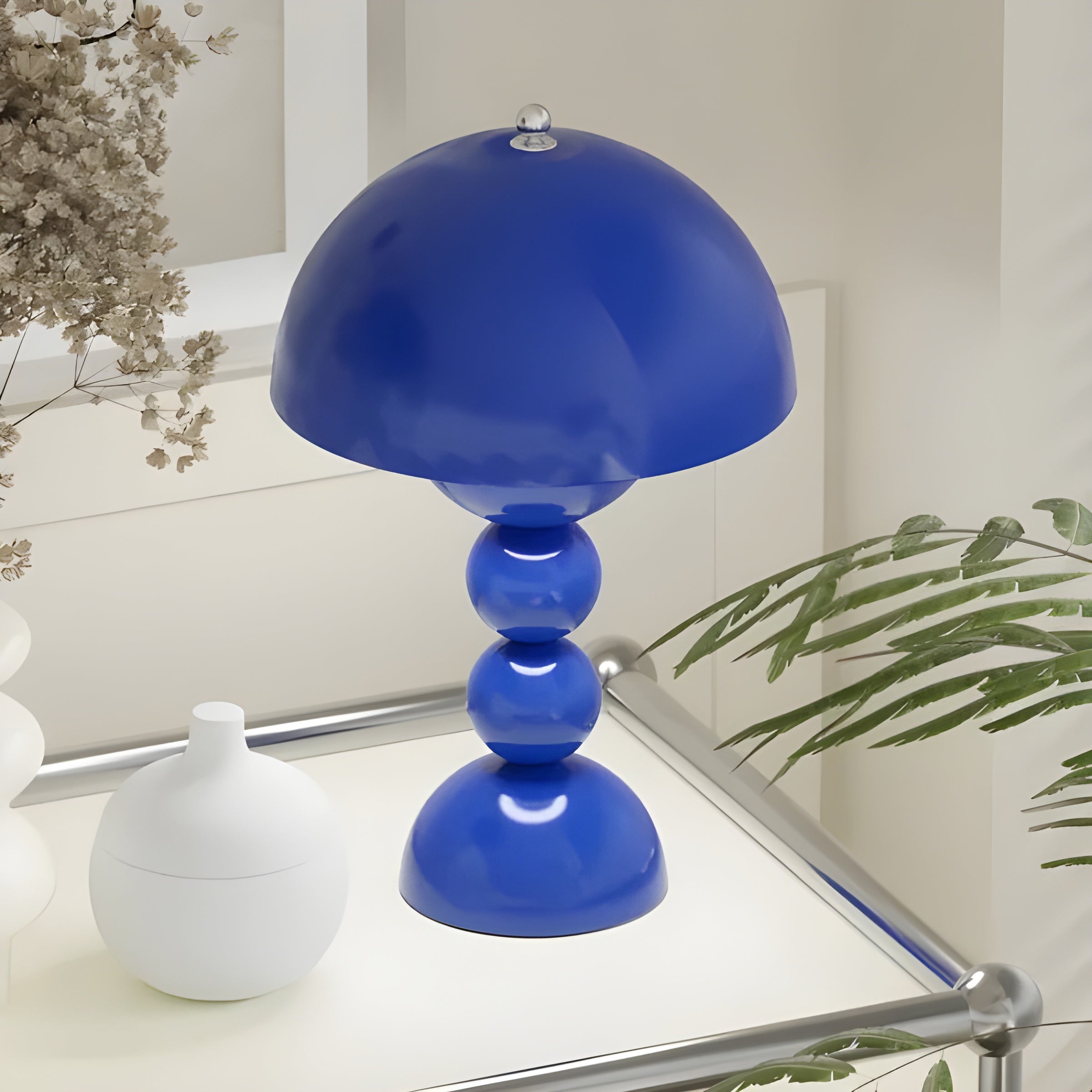 Maliben | Norlumi Scandinavian Led Table Lamp | Dimmable | White Abs Housing | 0–5w | 36v Dc | Flower-Inspired Design