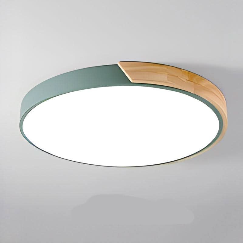 Maliben | Nordic Wood Led Ceiling Light – Macaron Design, 23–30cm