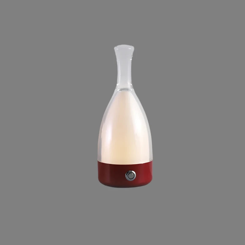 Maliben | Stylish Wine Bottle Table Lamp - Rechargeable With Dimmable Light