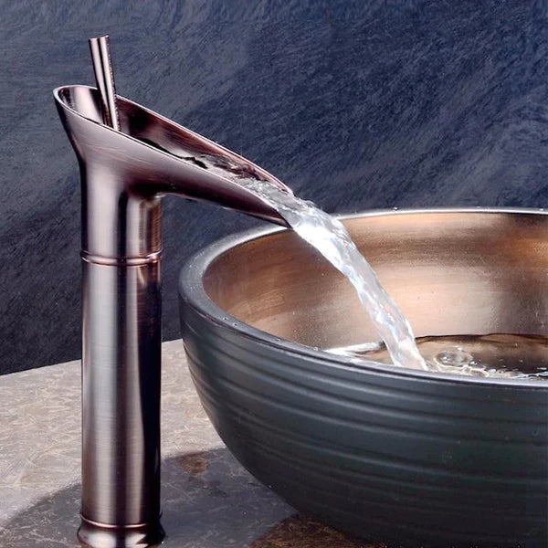 Maliben | Waterfall Antique Faucet Bathroom Sink Faucet Brass Sink Mixers