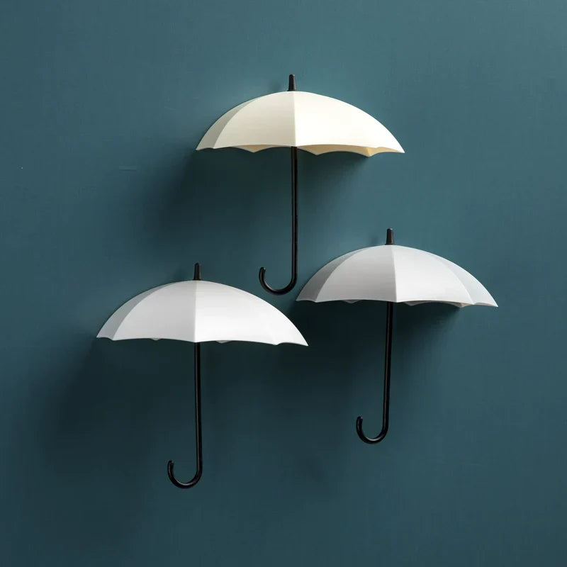 Maliben | Cute Umbrella Wall Hook - No-Drill Key & Coat Hanger