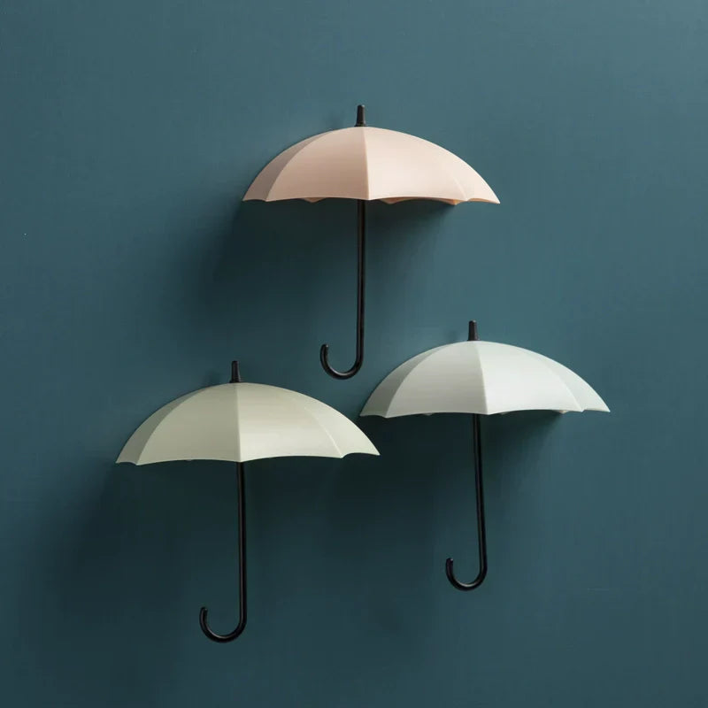 Maliben | Cute Umbrella Wall Hook - No-Drill Key & Coat Hanger