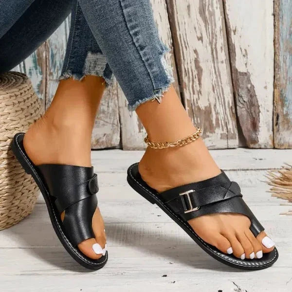 Maliben | Women's Orthopedic Hallux Valgus Correction Leather Sandals
