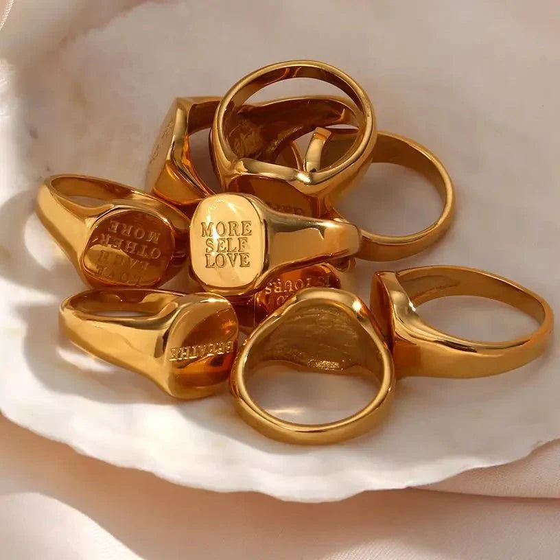 Maliben | Positive Affirmation Engraved Rings