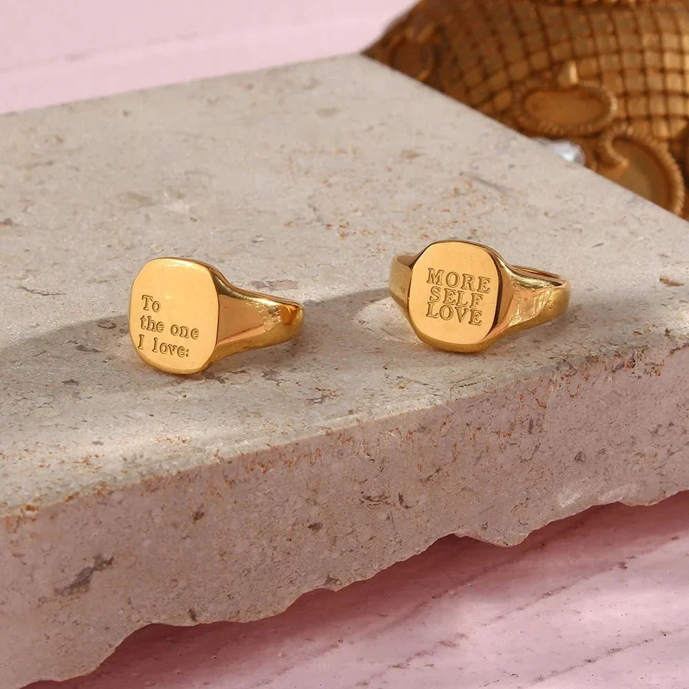 Maliben | Positive Affirmation Engraved Rings
