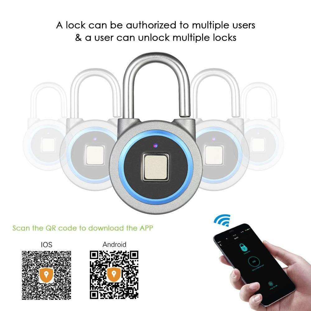 Maliben Smarter Theft Protection Fingerprint Keyless Padlock
