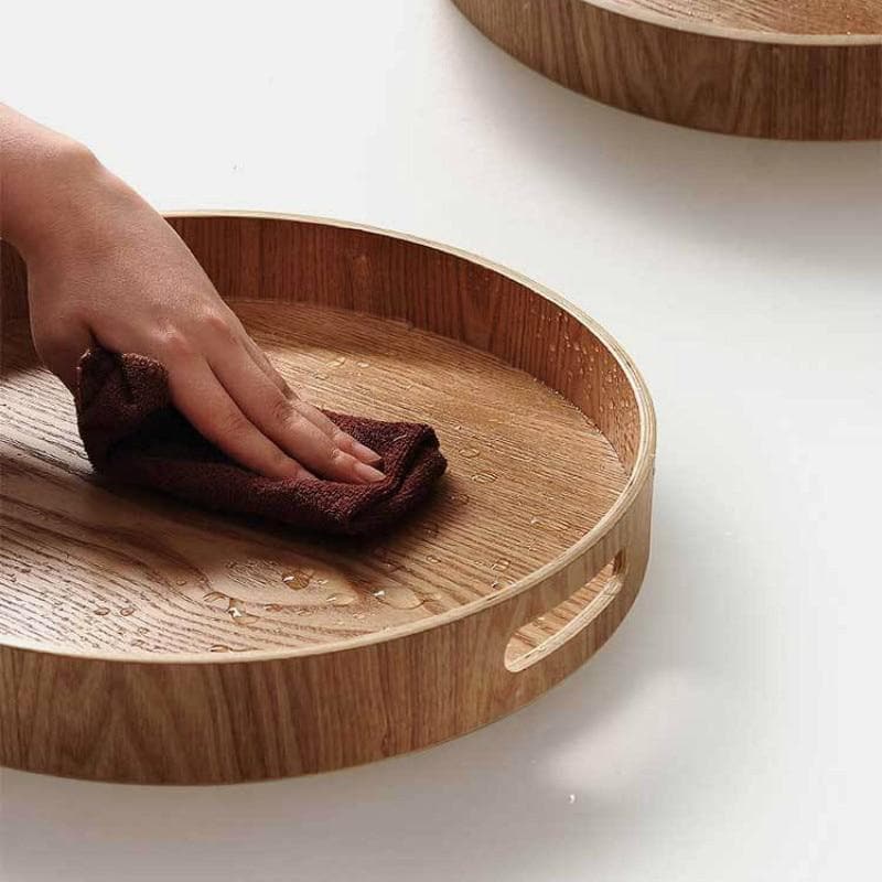 Maliben | Slim, round serving trays made of wood